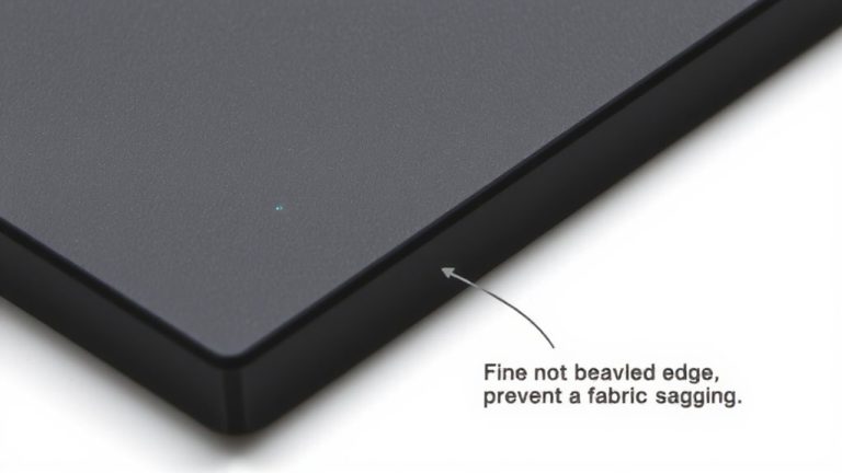 chamfered edges reduce snagging
