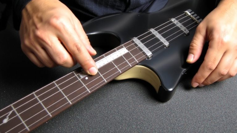 fanned fret action adjustment