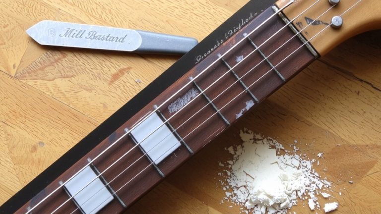 fret leveling with mill file