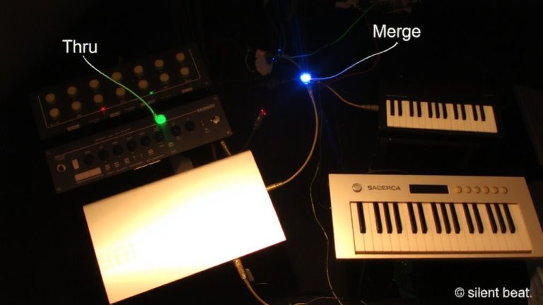 midi thru merge performance