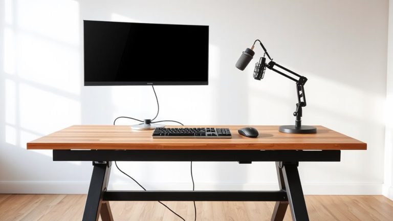 adjustable height streaming desks