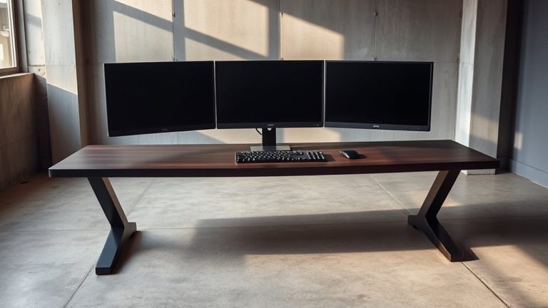 best three monitor desks