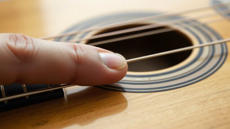 gentle acoustic guitar strings