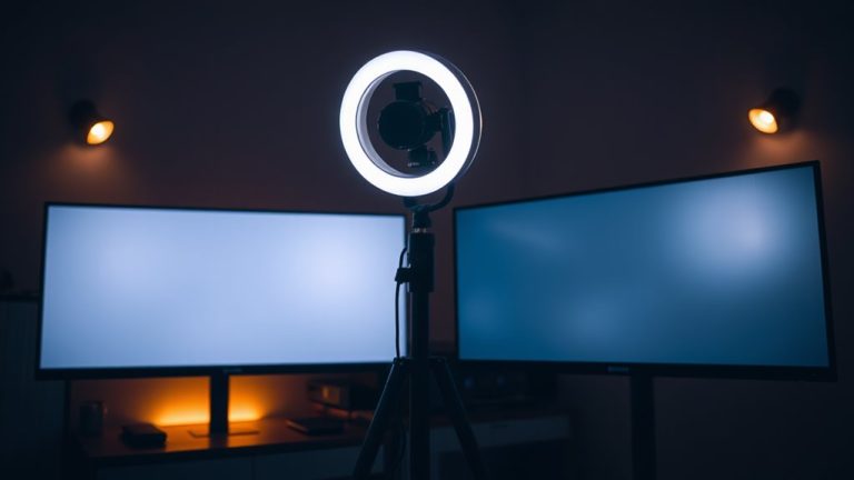 glare free dual monitor lighting