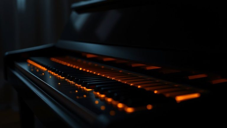 glowing key teaching pianos