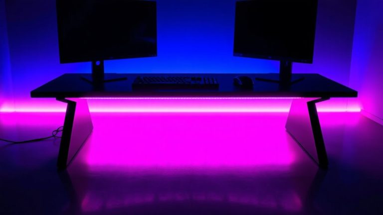 led streaming desks glow