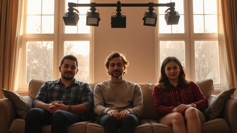 multiple people streaming lighting