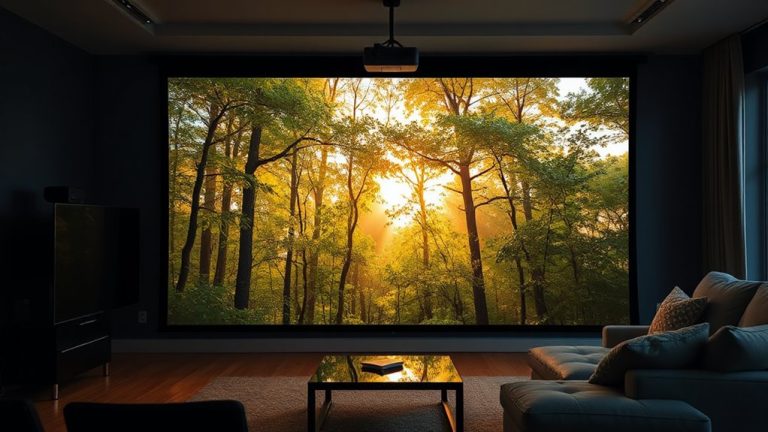 short throw projector screens