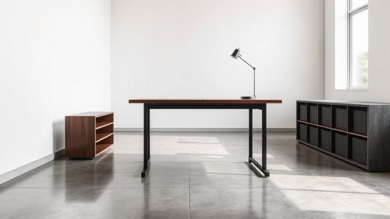 sleek organized studio furniture