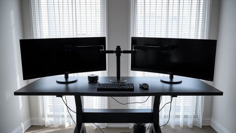streaming desks with monitor arms