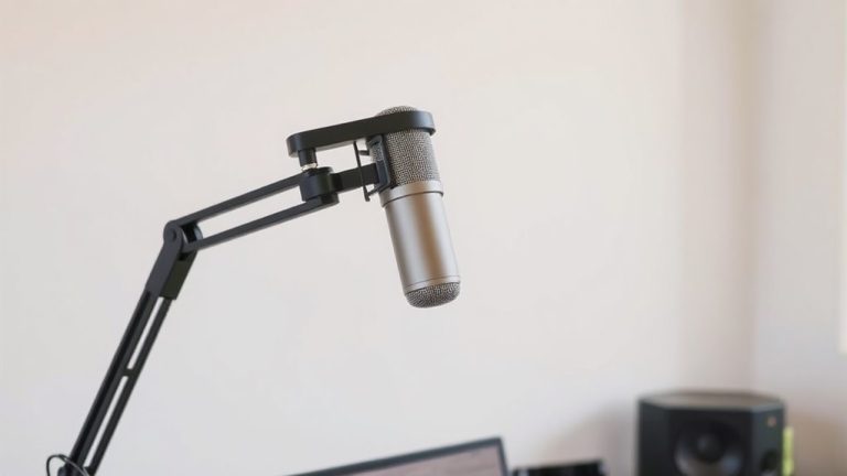 top mic arms for audio and desk clutter reduction