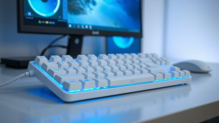 white gaming keyboards aesthetic